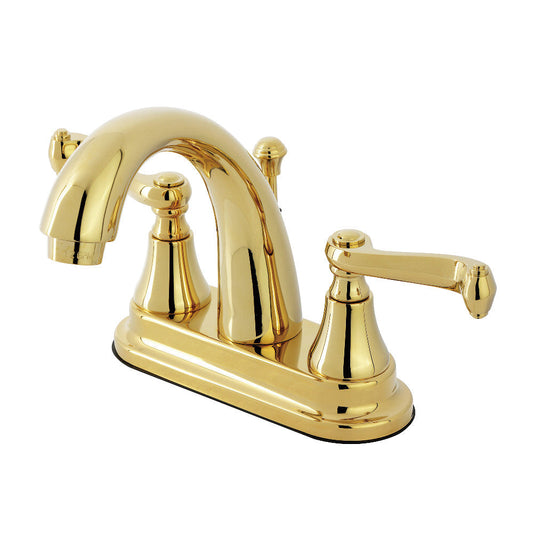 English Vintage 4 Inch Centerset Bathroom Faucet in Polished Brass