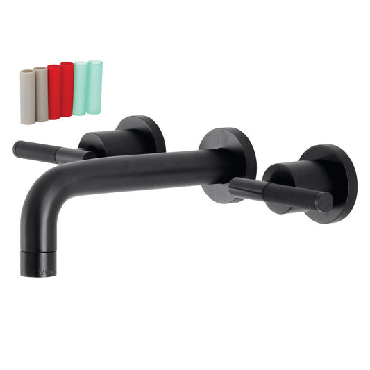 Kaiser Wall-Mount Bathroom Faucet in Matte Black