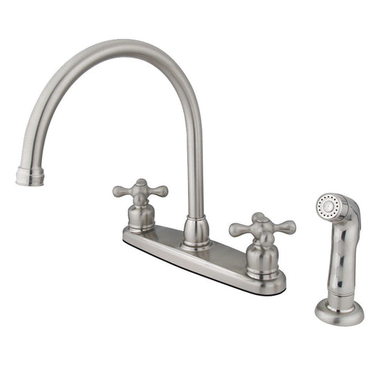 Vintage Centerset Kitchen Faucet in Brushed Nickel