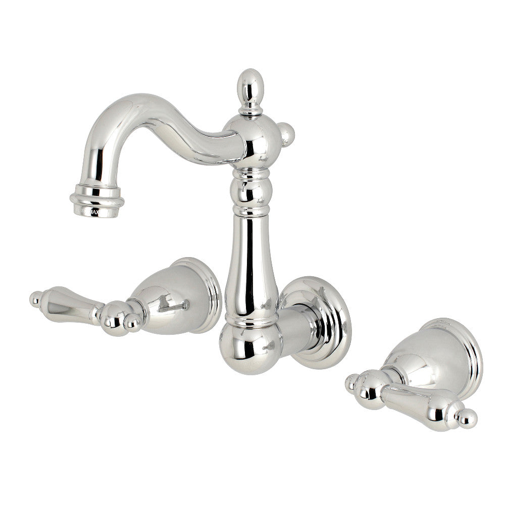Heritage Wall-Mount Bathroom Faucet in Polished Chrome