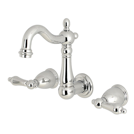 Heritage Wall-Mount Bathroom Faucet in Polished Chrome