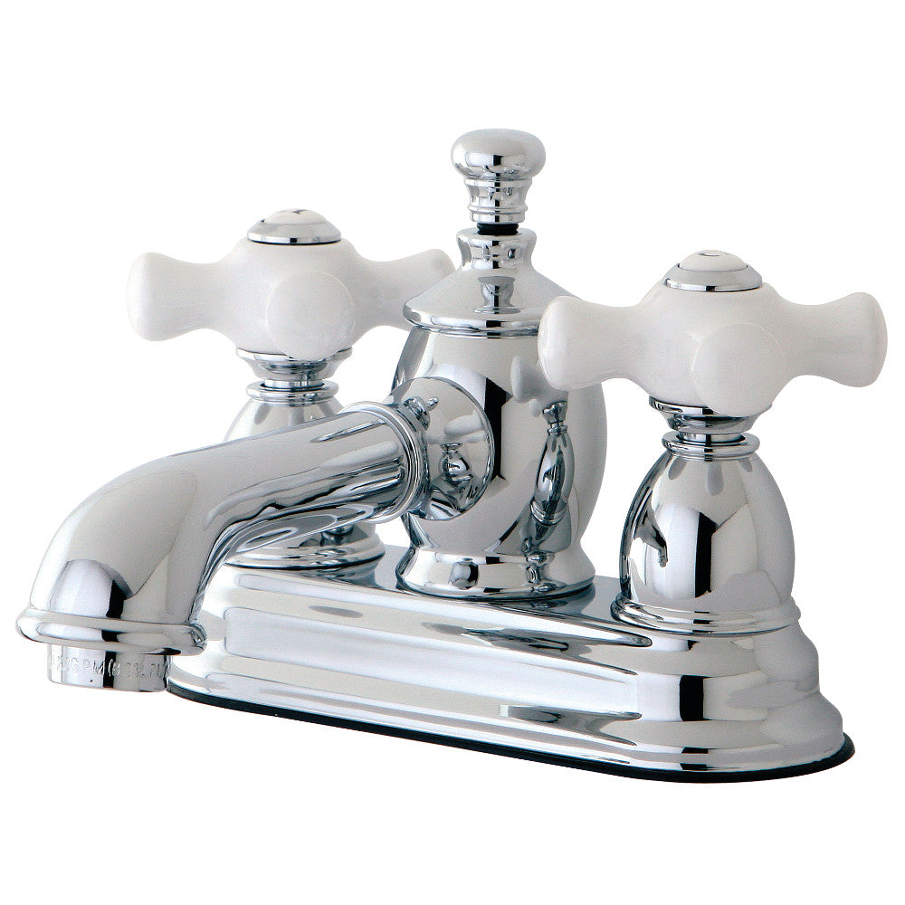 English Country 4 Inch Centerset Bathroom Faucet in Polished Chrome