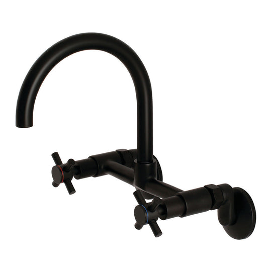 Concord Wall Mount Kitchen Faucet in Matte Black