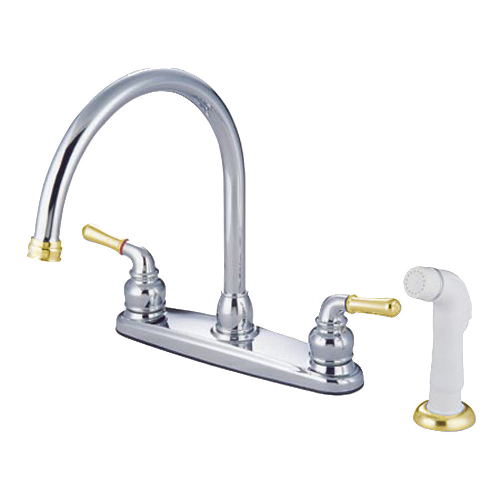 Magellan Centerset Kitchen Faucet in Polished Chrome/Polished Brass