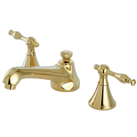 Naples Widespread Bathroom Faucet in Polished Brass