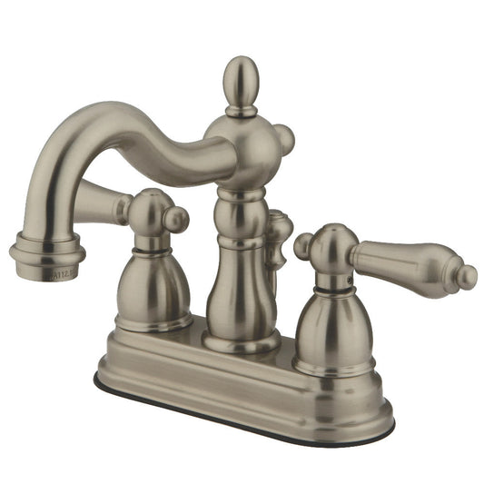 Heritage 4 Inch Centerset Bathroom Faucet in Brushed Nickel