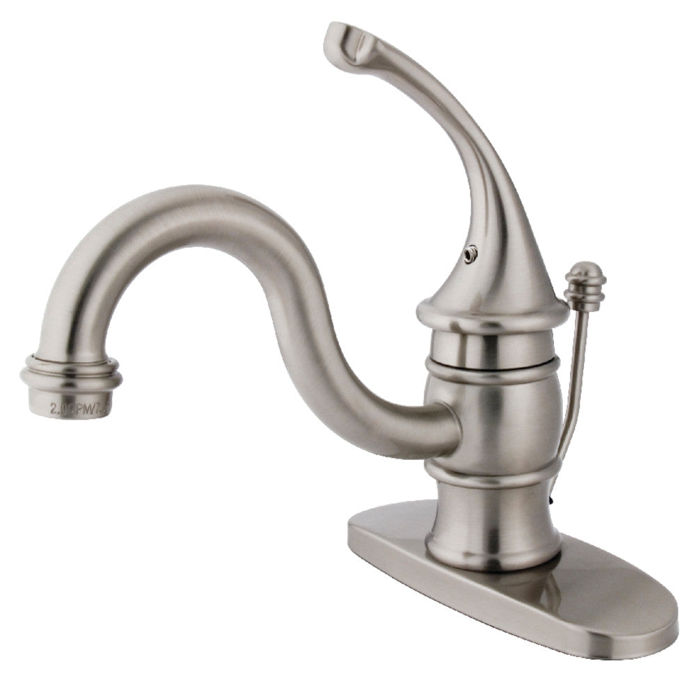Georgian Single-Hole Bathroom Faucet in Brushed Nickel