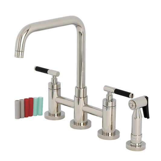Kaiser Bridge Kitchen Faucet in Polished Nickel