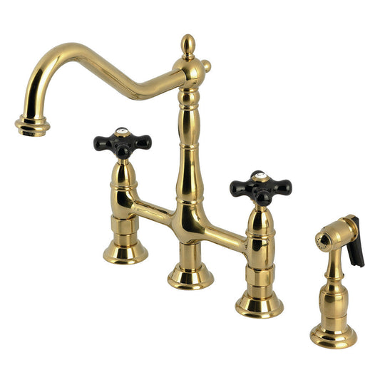Duchess Bridge Kitchen Faucet in Brushed Brass