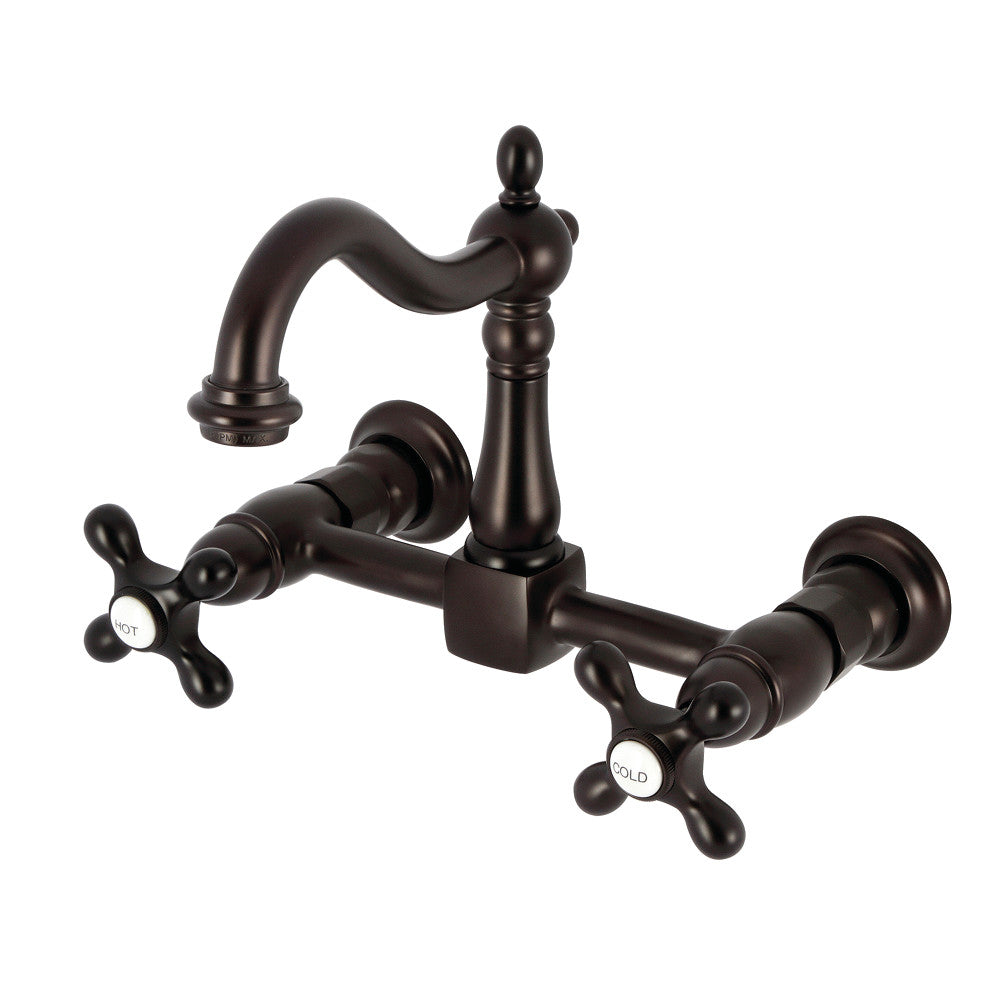 Heritage Wall Mount Kitchen Faucet in Oil Rubbed Bronze