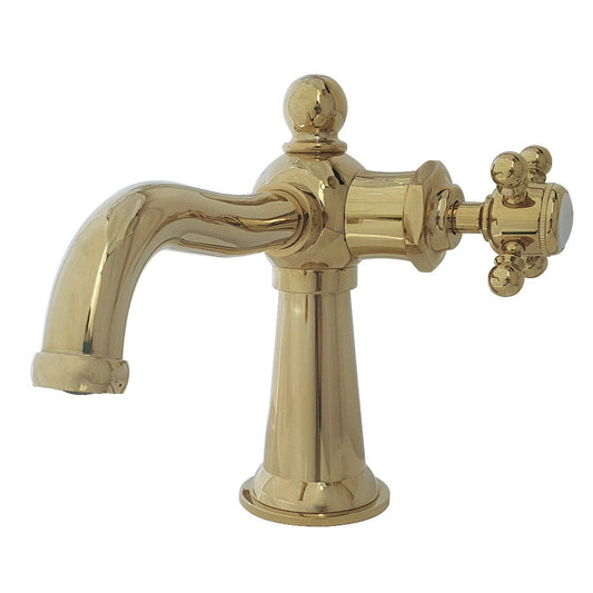 Nautical Single-Hole Bathroom Faucet in Polished Brass