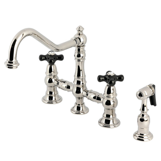 Duchess Bridge Kitchen Faucet in Polished Nickel