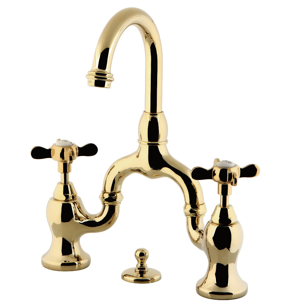 Essex Bridge Bathroom Faucet in Polished Brass