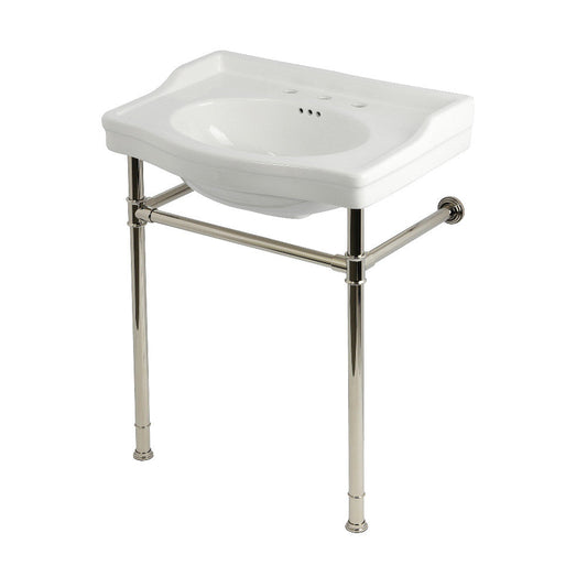 Victorian 29.94 Inch Console Sink in White