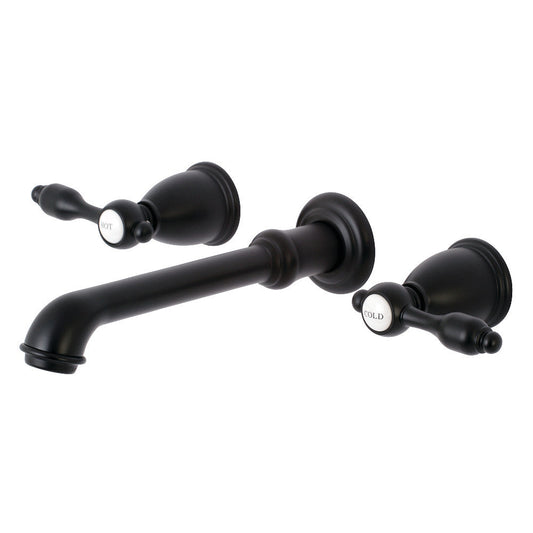 Tudor Wall-Mount Bathroom Faucet in Matte Black