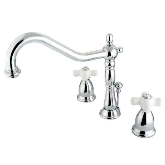 Heritage Widespread Bathroom Faucet in Polished Chrome