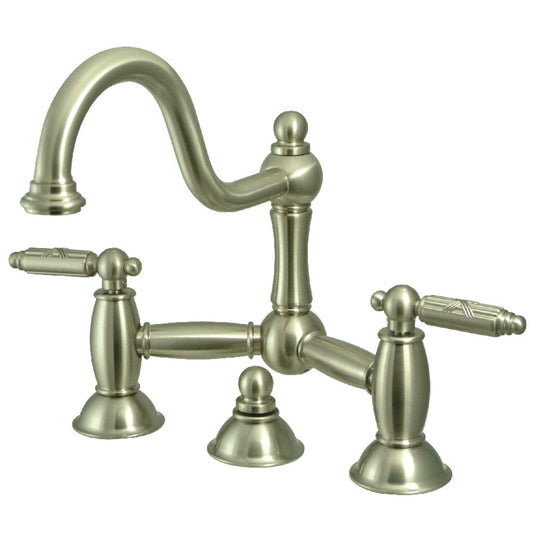 Restoration Bridge Bathroom Faucet in Brushed Nickel