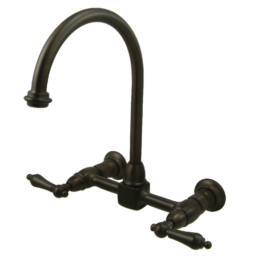 Restoration Wall Mount Kitchen Faucet in Oil Rubbed Bronze