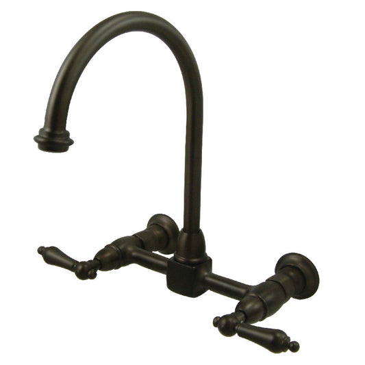 Restoration Wall Mount Kitchen Faucet in Oil Rubbed Bronze