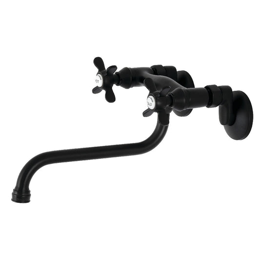 Essex Wall-Mount Bathroom Faucet in Matte Black