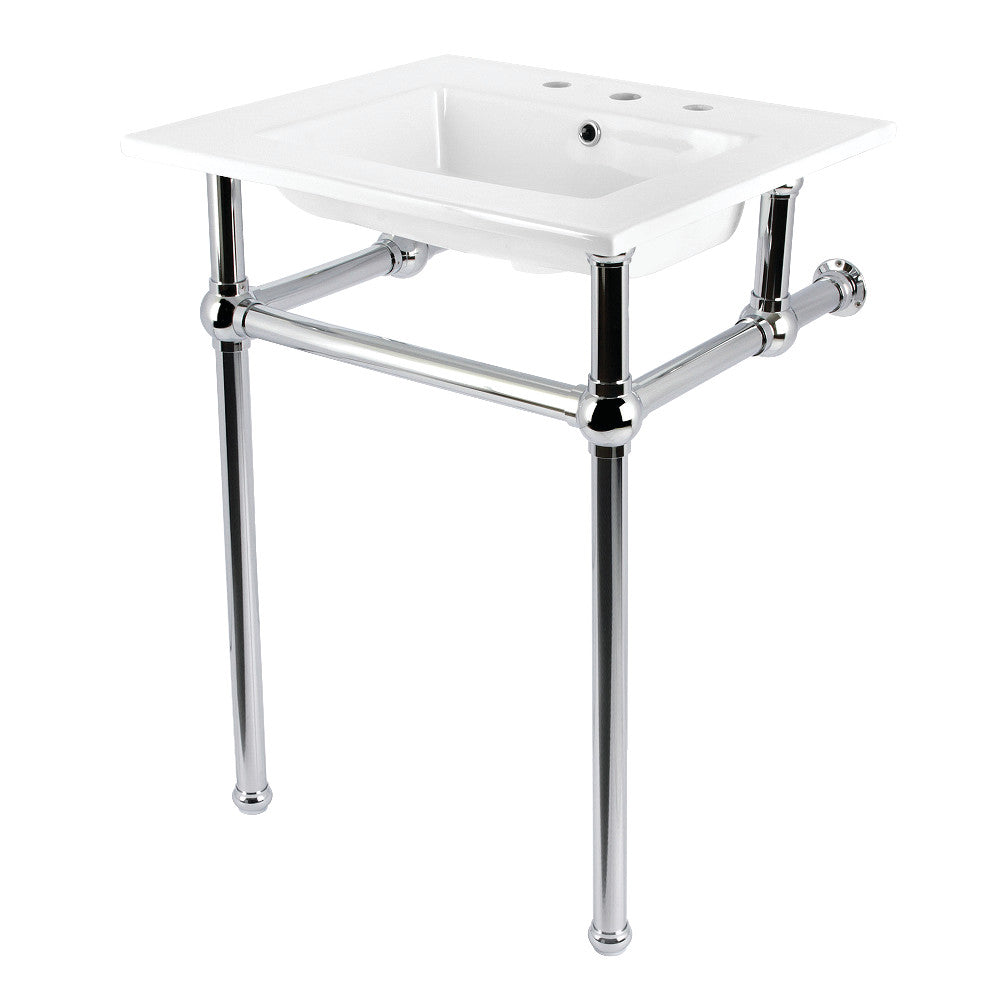 Templeton 25.19 Inch Console Sink in White