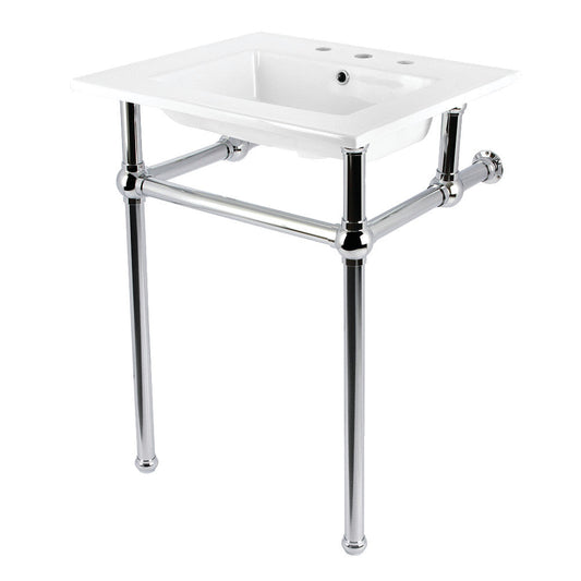 Templeton 25.19 Inch Console Sink in White
