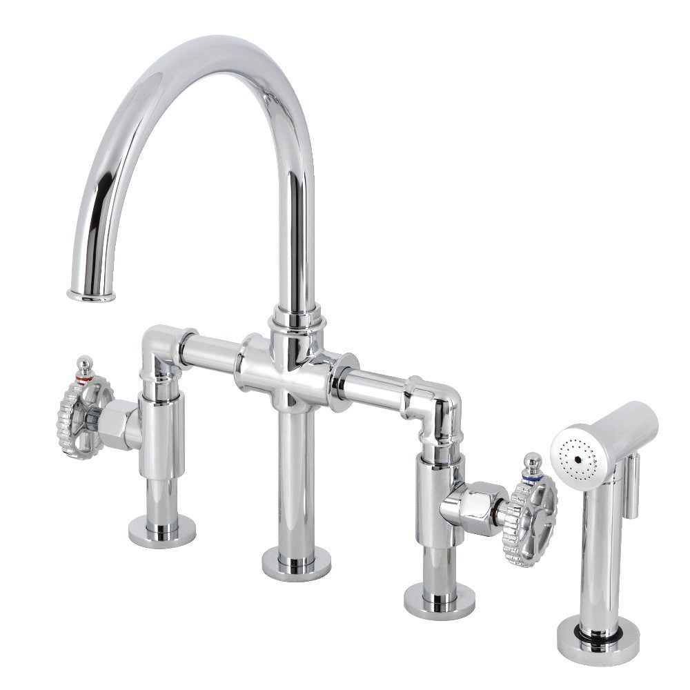 Fuller Bridge Kitchen Faucet in Polished Chrome
