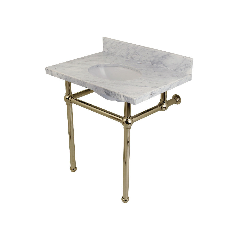 Templeton 30 Inch Console Sink in Carrara Marble