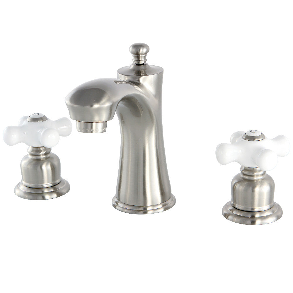 Victorian Widespread Bathroom Faucet in Brushed Nickel