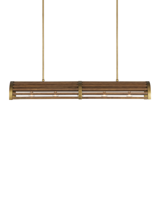 Woodbine Chestnut Rectangular Chandelier