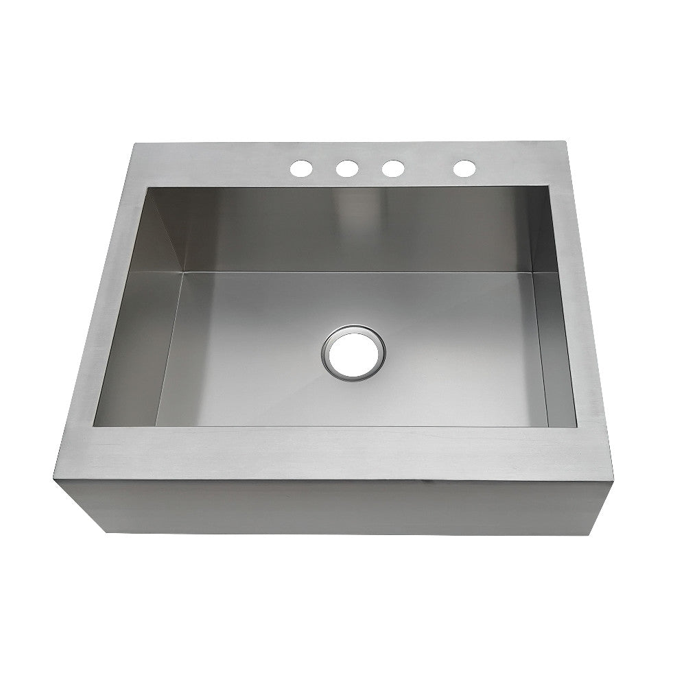 Edinburg 29.75 Inch Farmhouse Kitchen Sink in Brushed Stainless