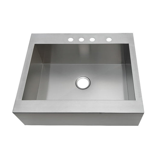 Edinburg 29.75 Inch Farmhouse Kitchen Sink in Brushed Stainless