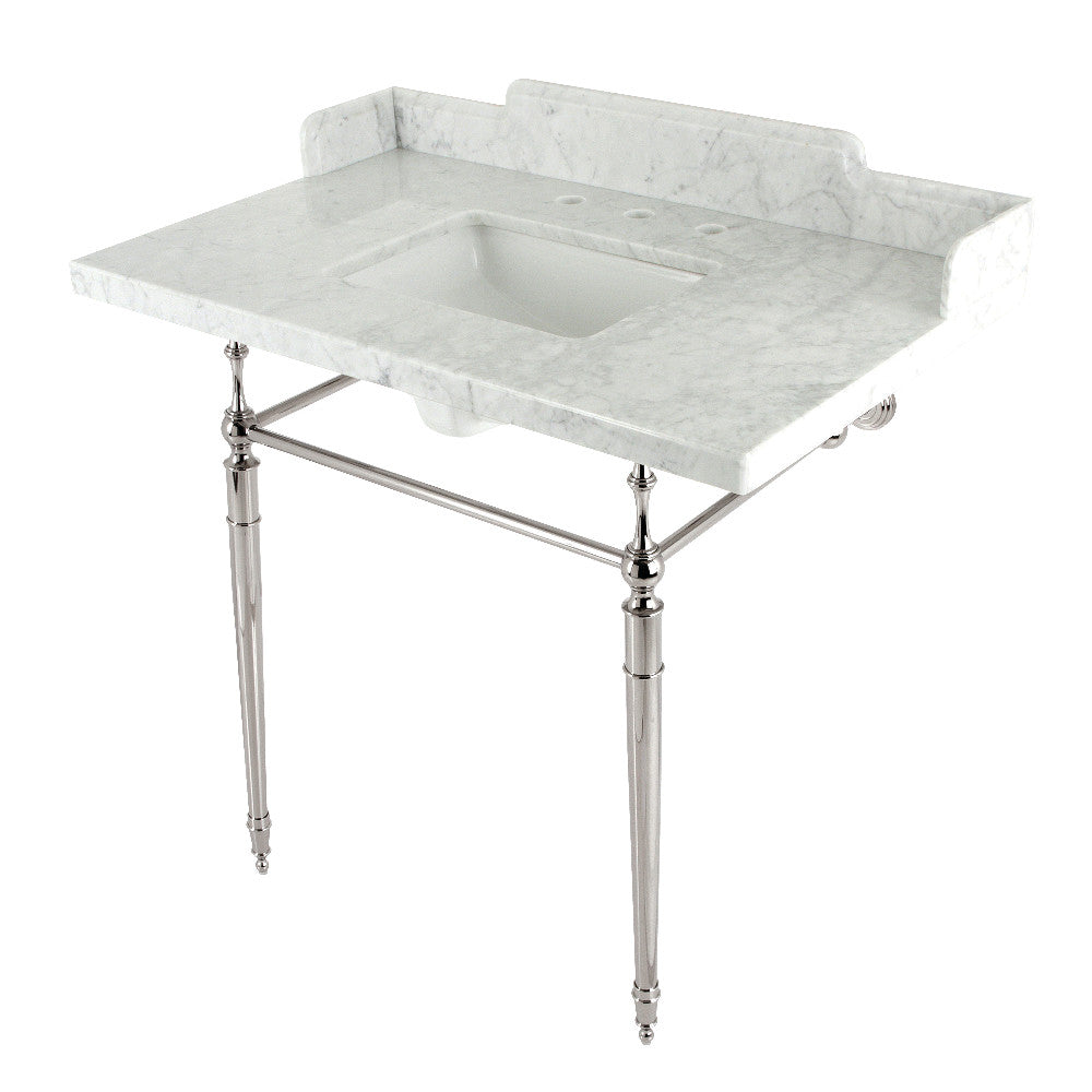 Habsburg 36 Inch Console Sink in Carrara Marble