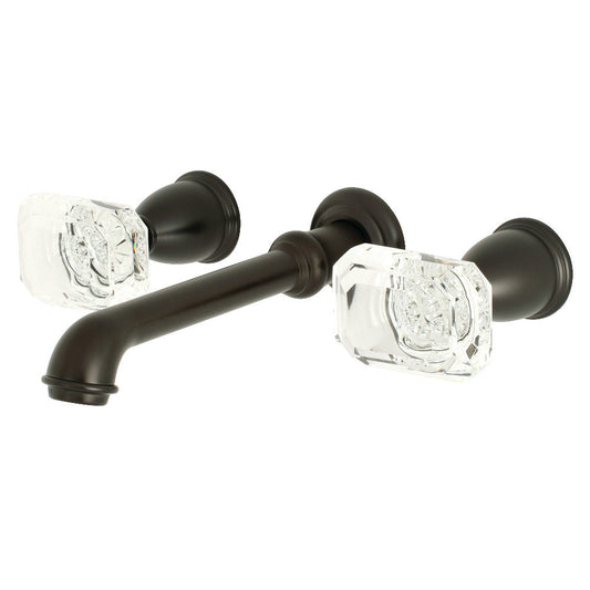 Krystal Onyx Wall-Mount Bathroom Faucet in Oil Rubbed Bronze