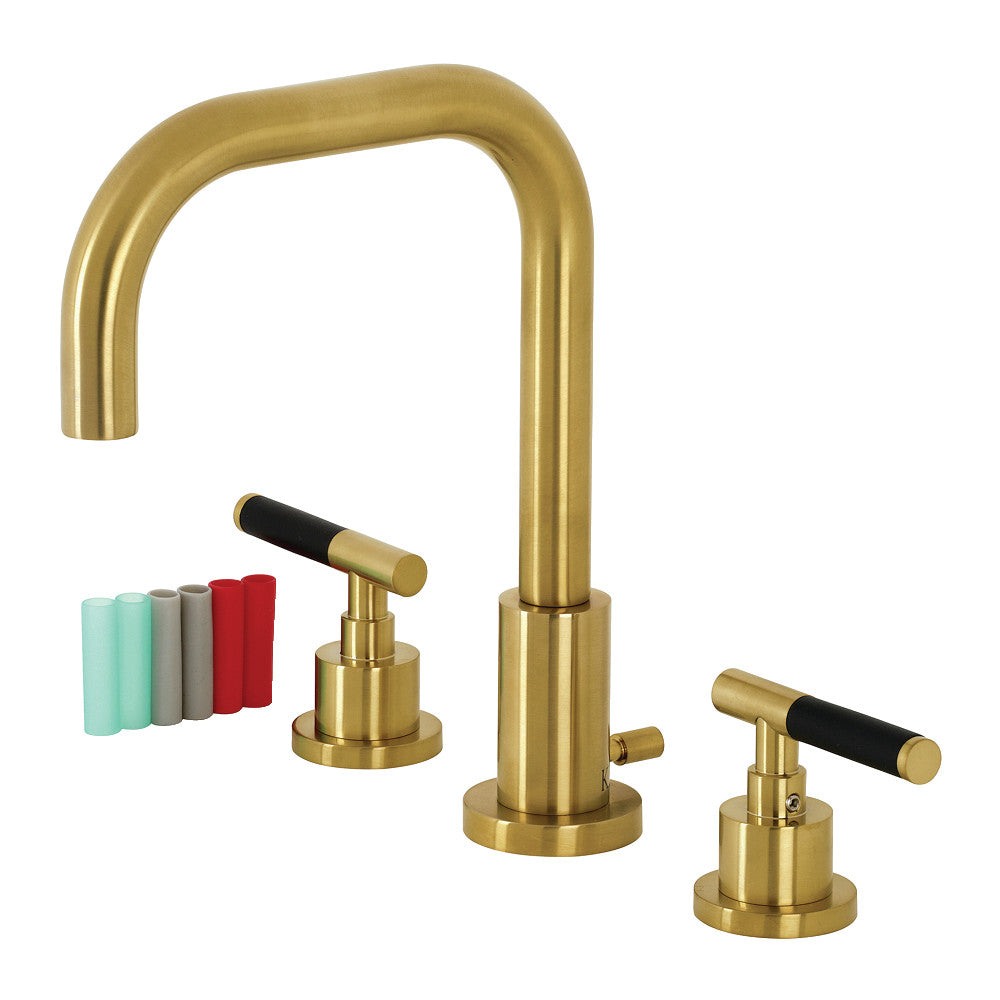 Kaiser Widespread Bathroom Faucet in Brushed Brass