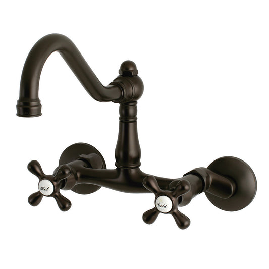 Vintage Wall Mount Kitchen Faucet in Oil Rubbed Bronze