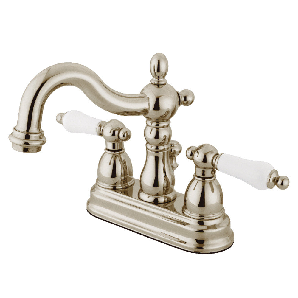 Heritage 4 Inch Centerset Bathroom Faucet in Polished Nickel