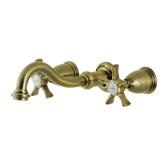 Hamilton Wall-Mount Bathroom Faucet in Antique Brass