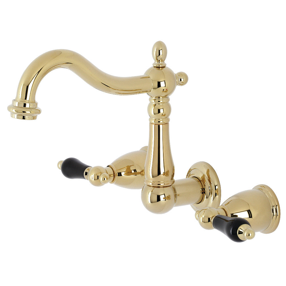 Duchess Wall-Mount Bathroom Faucet in Polished Brass
