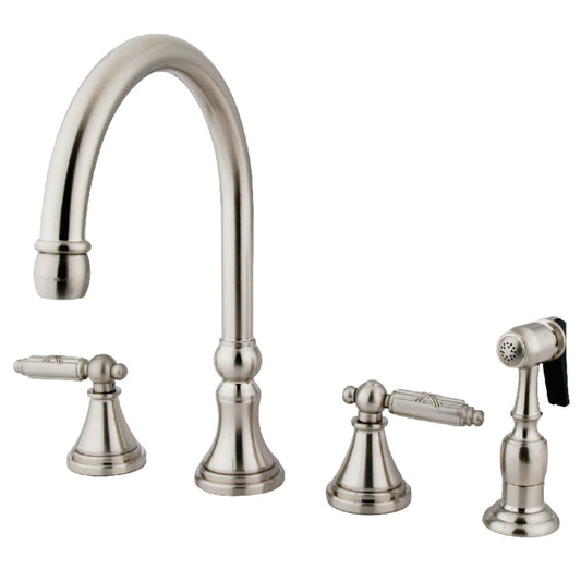 Georgian Widespread Kitchen Faucet in Brushed Nickel