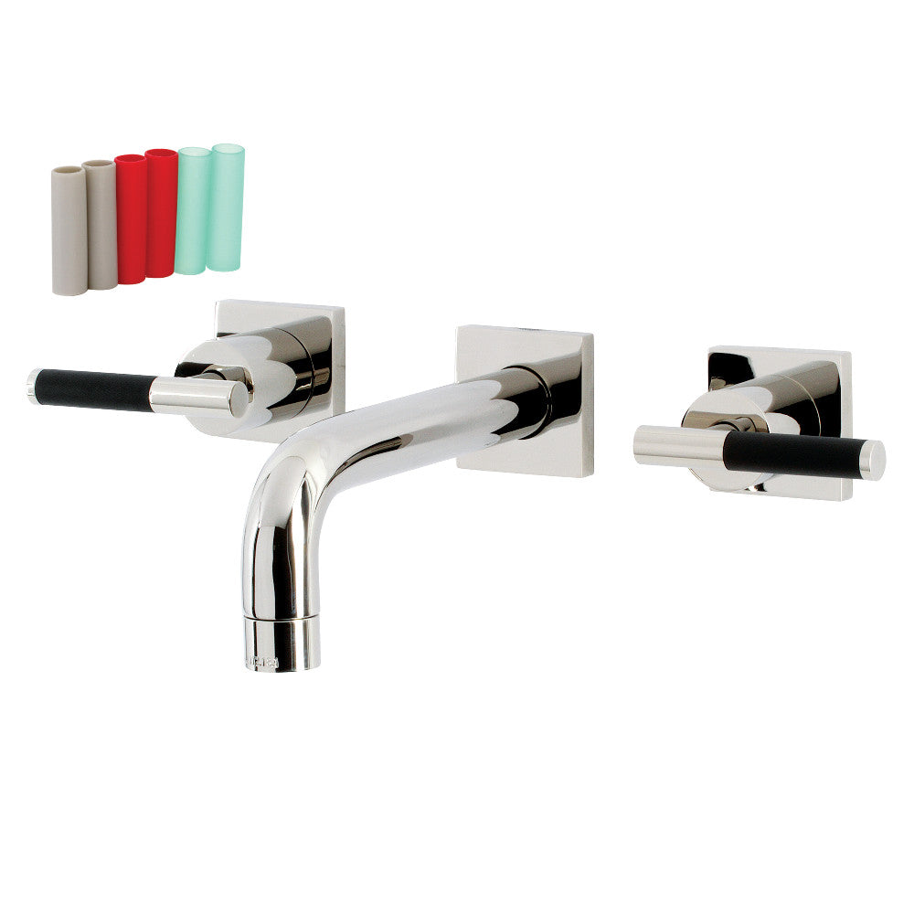 Kaiser Wall-Mount Bathroom Faucet in Polished Nickel