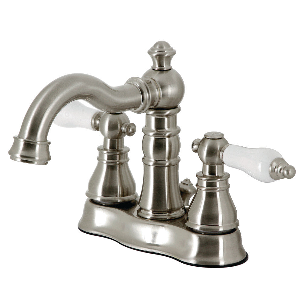 American Patriot 4 Inch Centerset Bathroom Faucet in Brushed Nickel