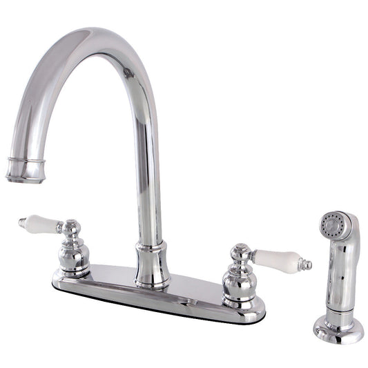 Victorian Centerset Kitchen Faucet in Polished Chrome