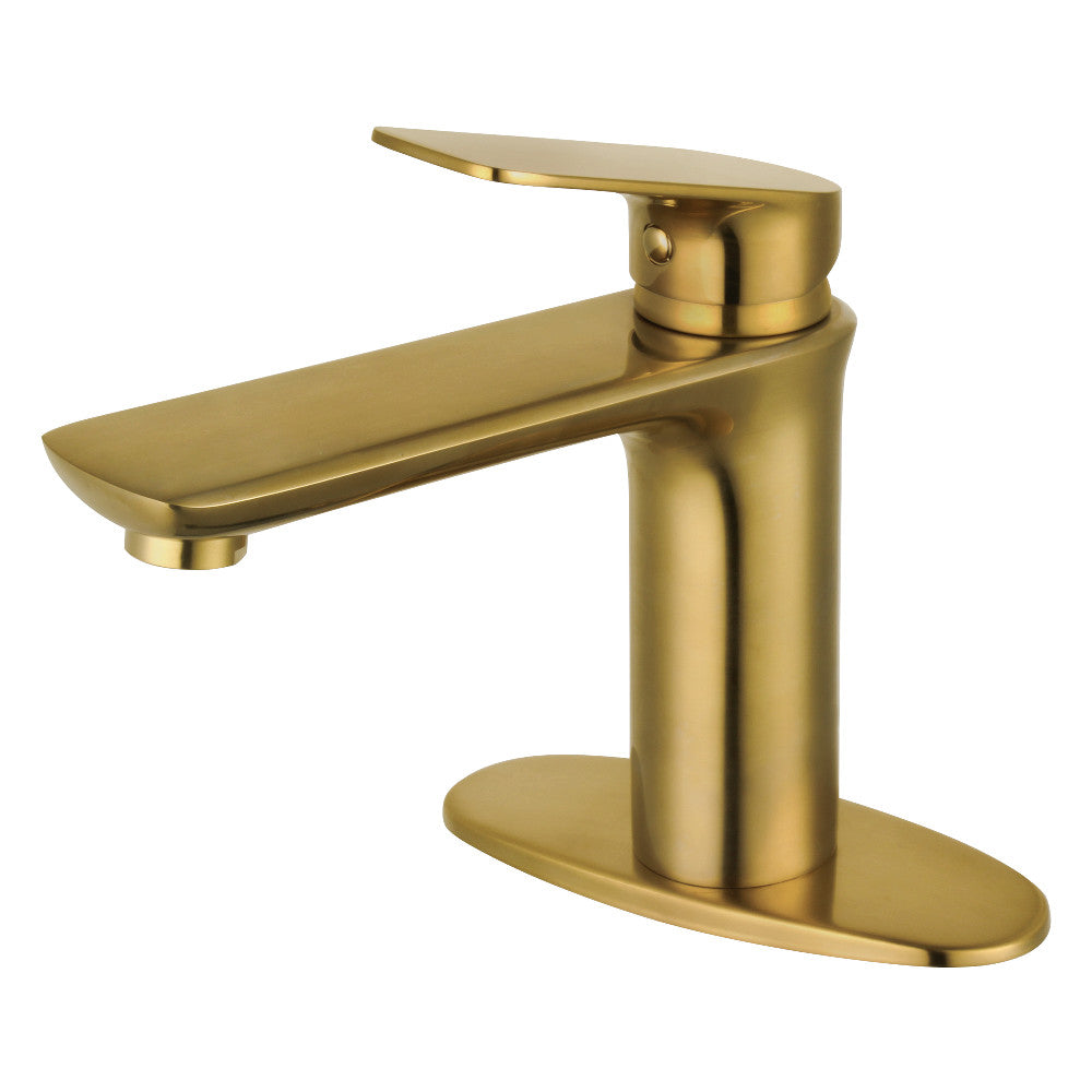 Frankfurt Single-Hole Bathroom Faucet in Brushed Brass
