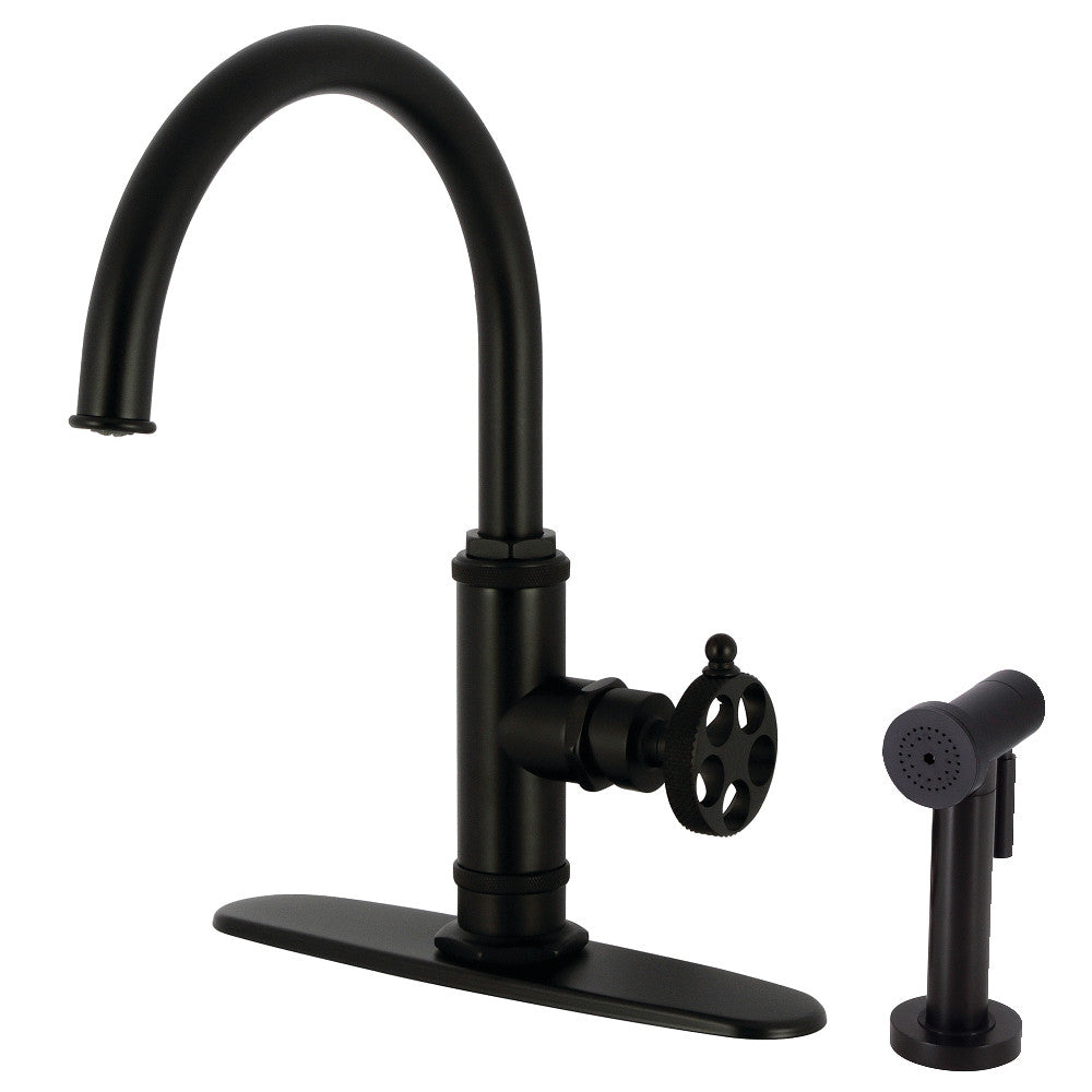 Webb One Handle Kitchen Faucet in Matte Black