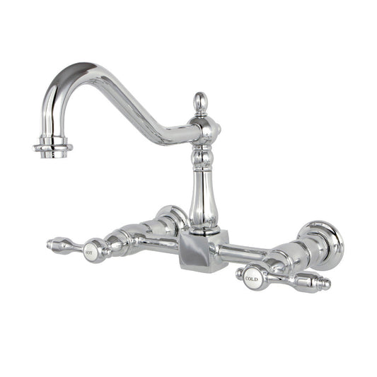 Tudor Wall Mount Kitchen Faucet in Polished Chrome
