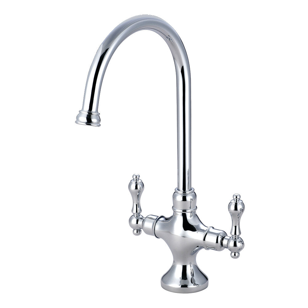 Vintage Two Handle Single-Hole Kitchen Faucet in Polished Chrome