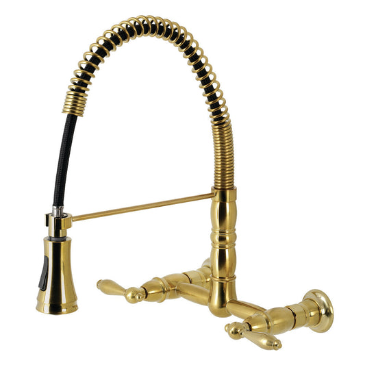 Heritage Pre-Rinse Kitchen Faucet in Brushed Brass