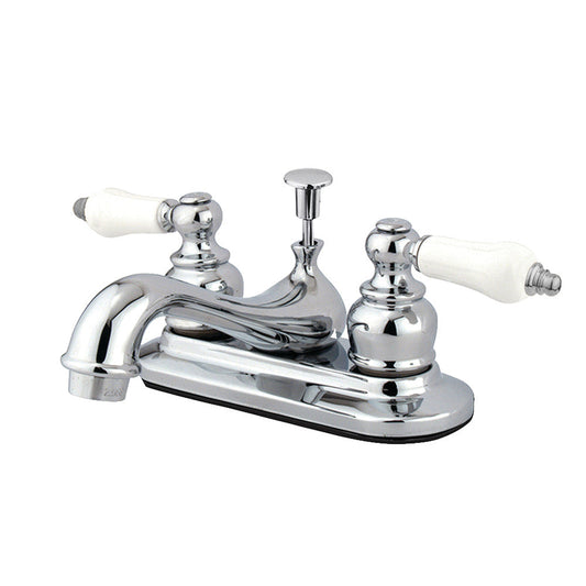 Restoration 4 Inch Centerset Bathroom Faucet in Polished Chrome