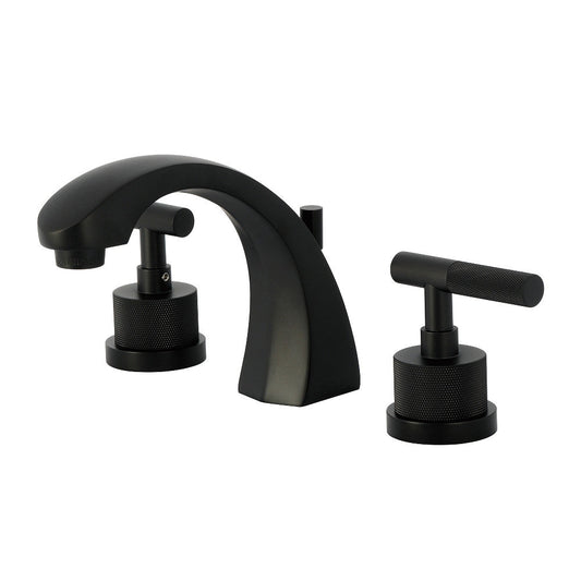 Convergent Widespread Bathroom Faucet in Matte Black